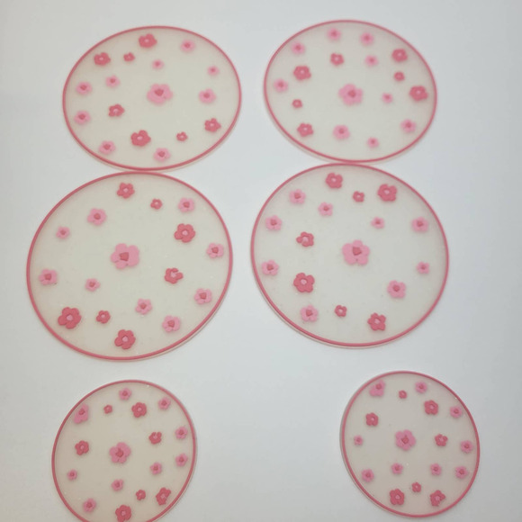 sakura cherry blossom coaster set - Picture 2 of 6